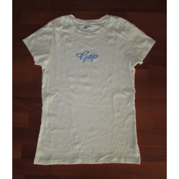 GAP Classic White Logo T-Shirt - Vintage - Large - Picture 2 of 9